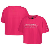 NHL This item will ship within 2 business days. Pittsburgh Penguins Pro Standard Women's Triple Pink Cropped Boxy T-Shirt