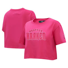 NHL This item will ship within 8 business days. Seattle Kraken Pro Standard Women's Triple Pink Cropped Boxy T-Shirt