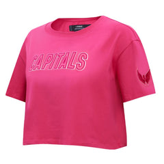 NHL This item will ship within 4 business days. Washington Capitals Pro Standard Women's Triple Pink Cropped Boxy T-Shirt