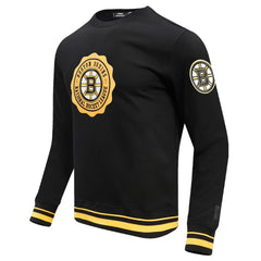 NHL Black Boston Bruins Pro Standard Crest Emblem Pullover Sweatshirt