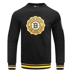 NHL Black Boston Bruins Pro Standard Crest Emblem Pullover Sweatshirt