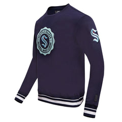 NHL Deep Sea Blue Seattle Kraken Pro Standard Crest Emblem Pullover Sweatshirt