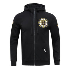 NHL Black Boston Bruins Pro Standard Classic Chenille Full-Zip Hoodie Jacket