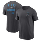MLB Miami Marlins Nike Logo Sketch Bar T-Shirt
