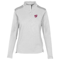 MLB Washington Nationals Levelwear Women's Daybreak Insignia 2.0 Quarter-Zip Pullover Top