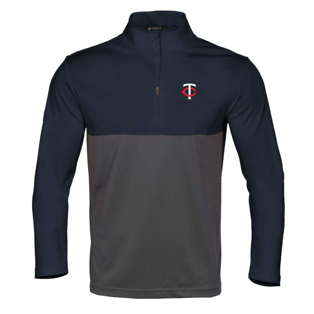 MLB Minnesota Twins Levelwear Pursue Insignia Core Quarter-Zip Pullover Top