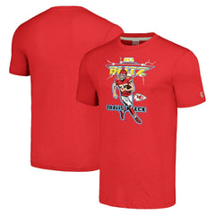 Travis Kelce Homage Unisex NFL Blitz Player Tri-Blend T-Shirt - Kansas City Chiefs