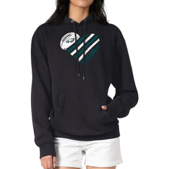 G-III 4Her by Carl Banks Women's Heart Graphic Fleece Pullover Hoodie - Philadelphia Eagles