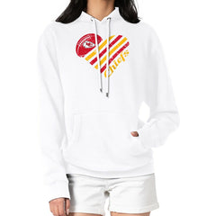 G-III 4Her by Carl Banks Women's Heart Graphic Fleece Pullover Hoodie - Kansas City Chiefs