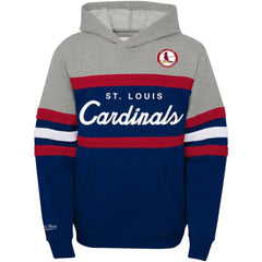 MLB St. Louis Cardinals Mitchell & Ness Youth Cooperstown Collection Head Coach Pullover Hoodie