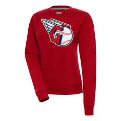 MLB Cleveland Guardians Antigua Women's Victory Chenille Pullover Sweatshirt