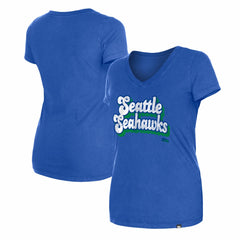 Women's Enzyme Wash Low V-Neck T-Shirt - Seattle Seahawks