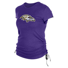 Women's Ruched Side T-Shirt - Baltimore Ravens