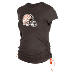 Women's Ruched Side T-Shirt - Cleveland Browns