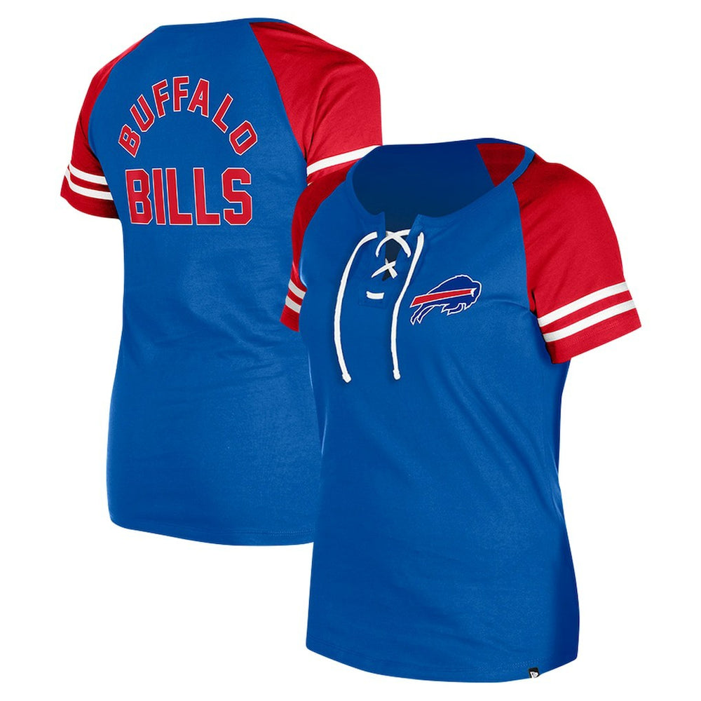 Women's Lace-Up Raglan T-Shirt - Buffalo Bills