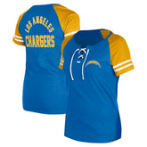 Women's Lace-Up Raglan T-Shirt - Los Angeles Chargers