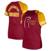 Women's Lace-Up Raglan T-Shirt - Washington Commanders