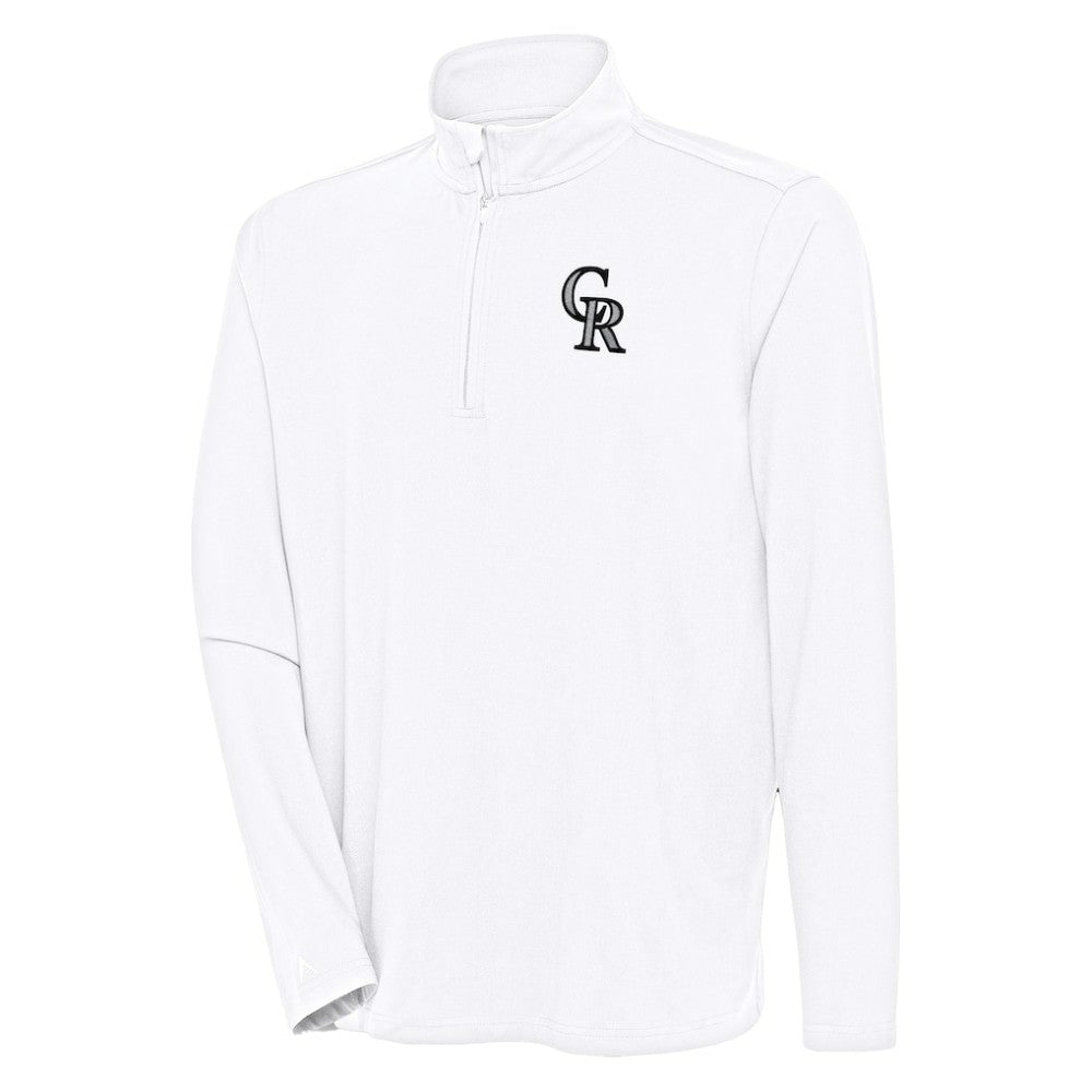 MLB Colorado Rockies Antigua Hunk Quarter-Zip Pullover Top