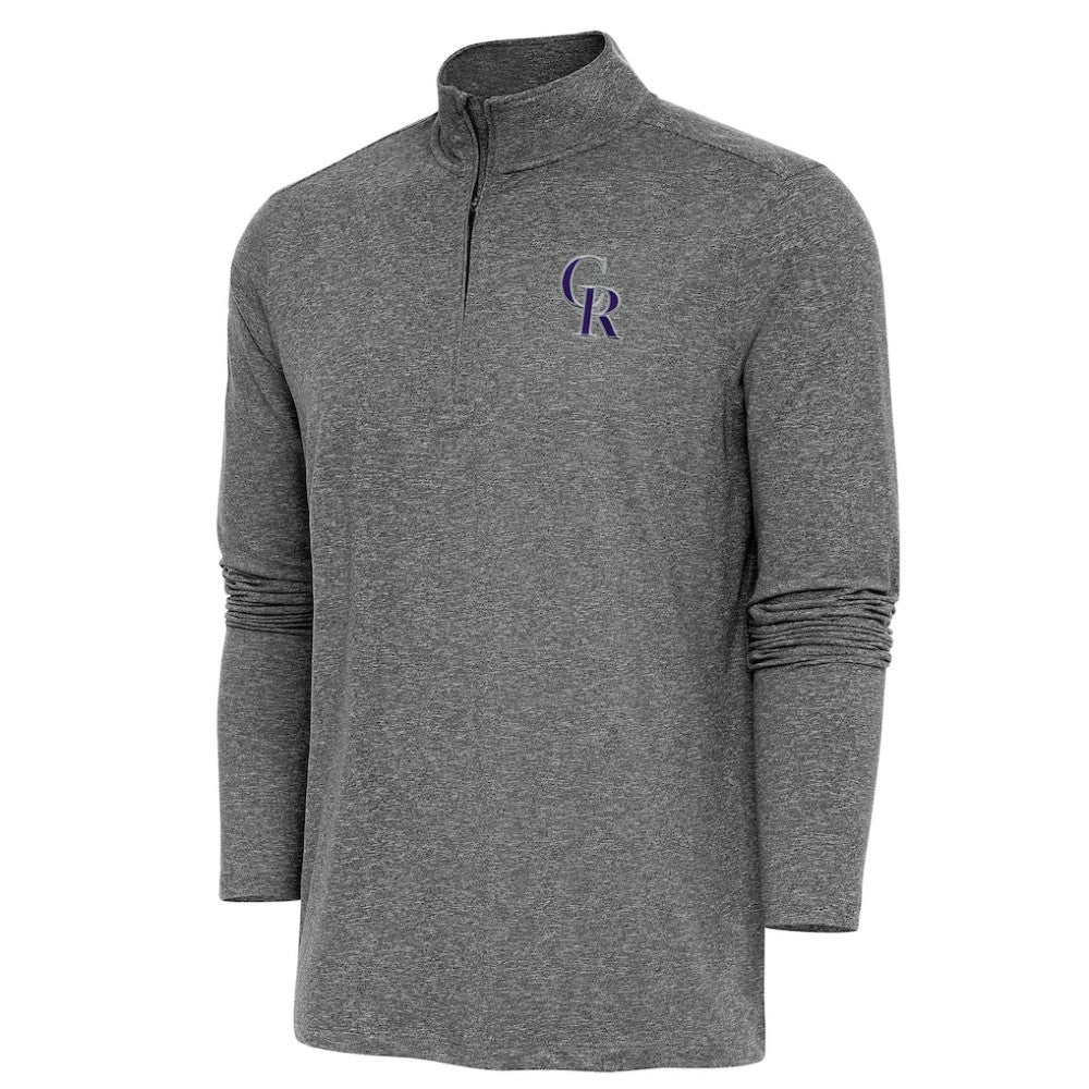 MLB Colorado Rockies Antigua Hunk Quarter-Zip Pullover Top