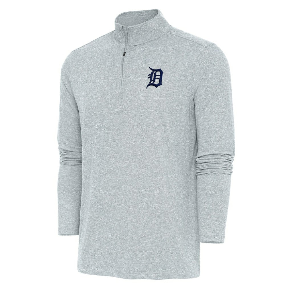 MLB Detroit Tigers Antigua Hunk Quarter-Zip Pullover Top