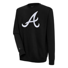 MLB Atlanta Braves Antigua Victory Crewneck Chenille Pullover Sweatshirt