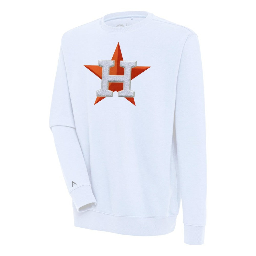 MLB Houston Astros Antigua Victory Crewneck Chenille Pullover Sweatshirt