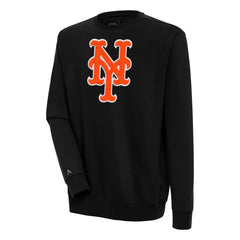MLB New York Mets Antigua Victory Crewneck Chenille Pullover Sweatshirt