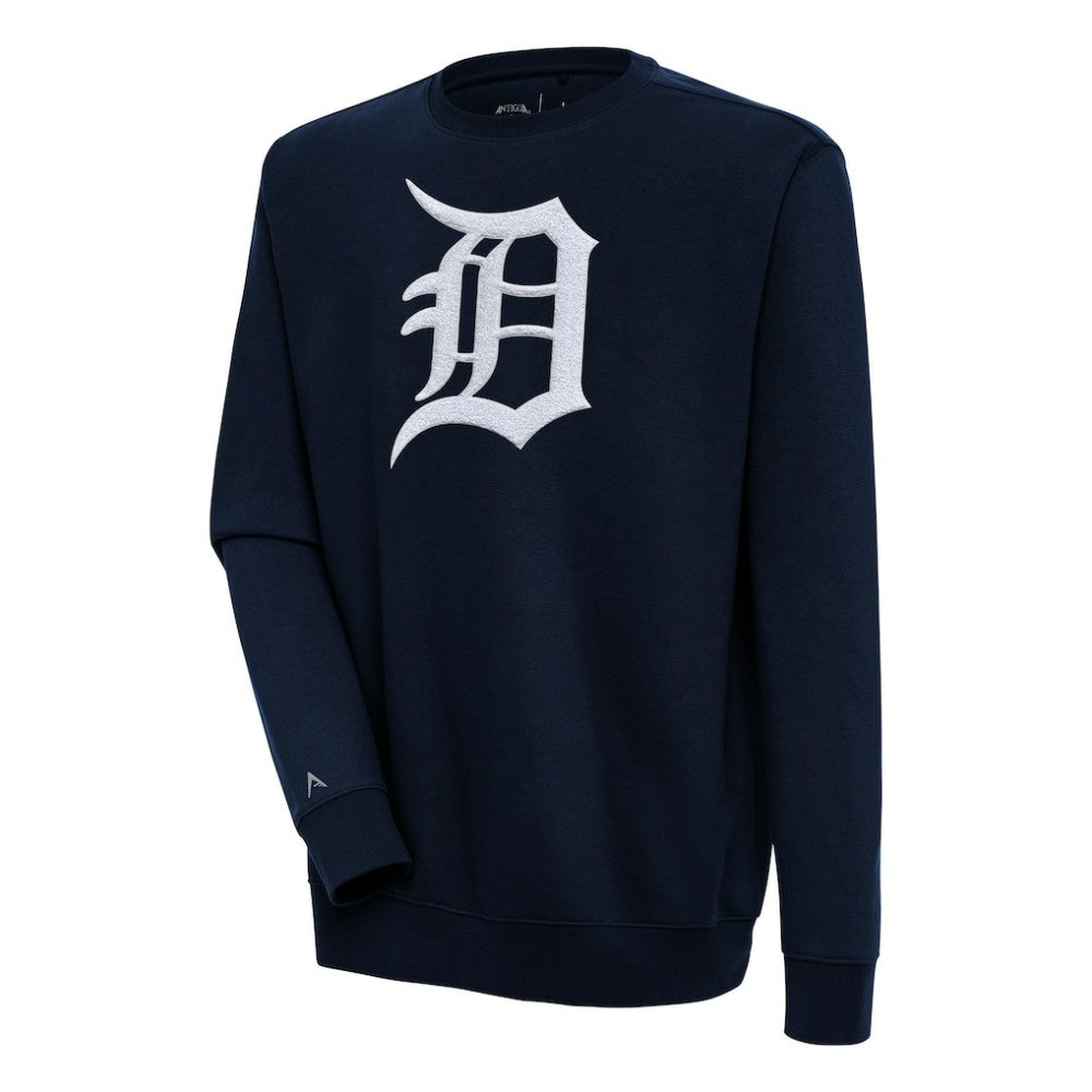 MLB Detroit Tigers Antigua Victory Crewneck Chenille Pullover Sweatshirt