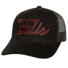 NBA Chicago Bulls Times Up Classic Script Cord Trucker Hat