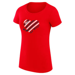 NHL Red Detroit Red Wings G-III 4Her by Carl Banks Women's Super-Slim Fit Lightweight Heart T-Shirt