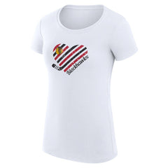 NHL White Chicago Blackhawks G-III 4Her by Carl Banks Women's Super-Slim Fit Lightweight Heart T-Shirt