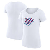 NHL White Colorado Avalanche G-III 4Her by Carl Banks Women's Super-Slim Fit Lightweight Heart T-Shirt