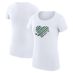 NHL White Dallas Stars G-III 4Her by Carl Banks Women's Super-Slim Fit Lightweight Heart T-Shirt