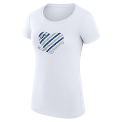 NHL White Tampa Bay Lightning G-III 4Her by Carl Banks Women's Super-Slim Fit Lightweight Heart T-Shirt