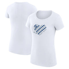 NHL White Toronto Maple Leafs G-III 4Her by Carl Banks Women's Super-Slim Fit Lightweight Heart T-Shirt