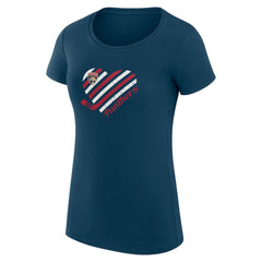 NHL Navy Florida Panthers G-III 4Her by Carl Banks Women's Super-Slim Fit Lightweight Heart T-Shirt