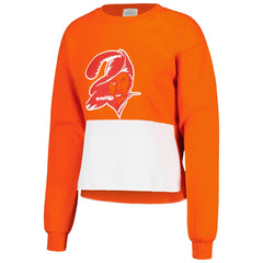 Refried Apparel Women's Retro Cropped Tri-Blend Pullover Sweatshirt - Tampa Bay Buccaneers