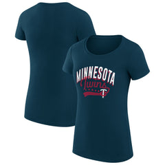 MLB Minnesota Twins G-III 4Her by Carl Banks Women's Super-Slim Fit Lightweight Filigree Team T-Shirt