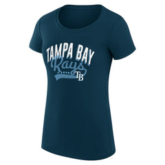MLB Tampa Bay Rays G-III 4Her by Carl Banks Women's Super-Slim Fit Lightweight Filigree Team T-Shirt