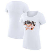 MLB Baltimore Orioles G-III 4Her by Carl Banks Women's Super-Slim Fit Lightweight Filigree Team T-Shirt