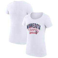 MLB Minnesota Twins G-III 4Her by Carl Banks Women's Super-Slim Fit Lightweight Filigree Team T-Shirt