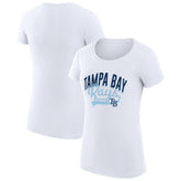 MLB Tampa Bay Rays G-III 4Her by Carl Banks Women's Super-Slim Fit Lightweight Filigree Team T-Shirt