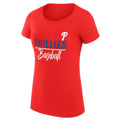 MLB Philadelphia Phillies G-III 4Her by Carl Banks Women's Super-Slim Fit Lightweight Team Graphic T-Shirt