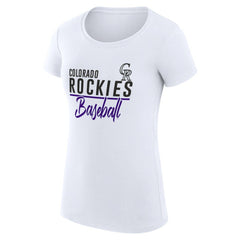 MLB Colorado Rockies G-III 4Her by Carl Banks Women's Super-Slim Fit Lightweight Team Graphic T-Shirt