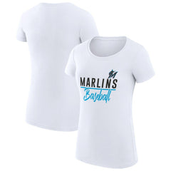 MLB Miami Marlins G-III 4Her by Carl Banks Women's Super-Slim Fit Lightweight Team Graphic T-Shirt
