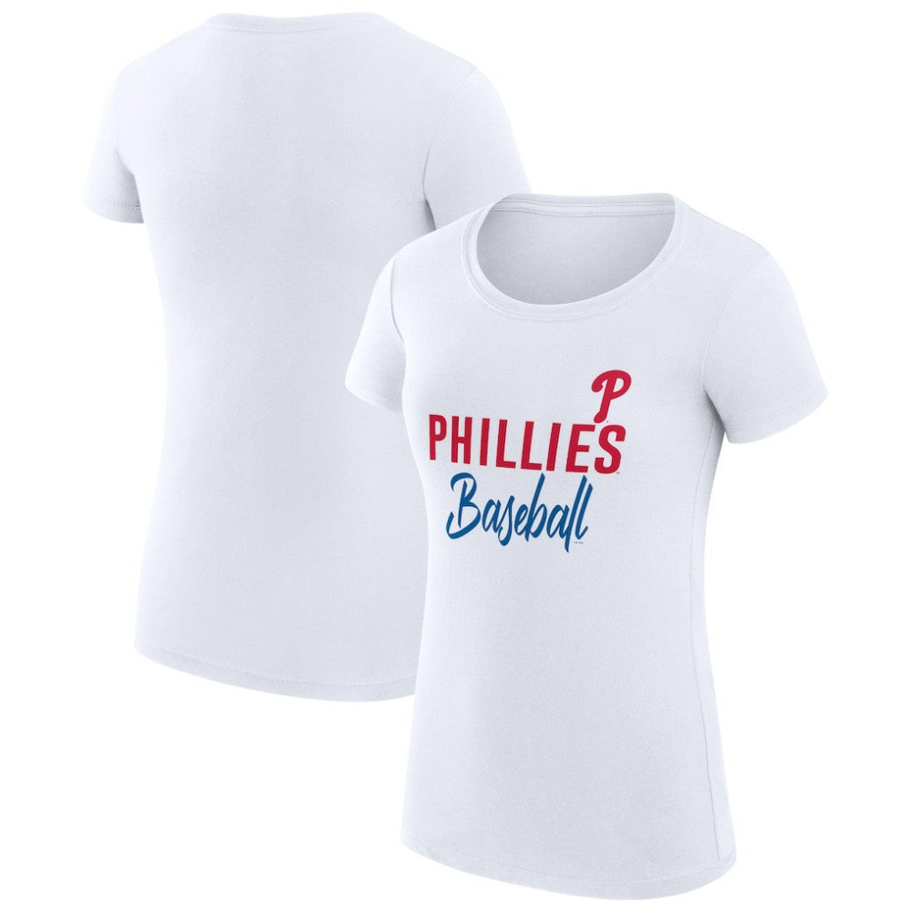 MLB Philadelphia Phillies G-III 4Her by Carl Banks Women's Super-Slim Fit Lightweight Team Graphic T-Shirt