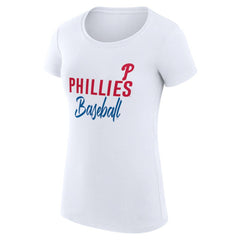 MLB Philadelphia Phillies G-III 4Her by Carl Banks Women's Super-Slim Fit Lightweight Team Graphic T-Shirt