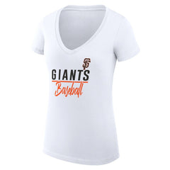MLB San Francisco Giants G-III 4Her by Carl Banks Women's Super-Slim Fit Lightweight Team Graphic V-Neck T-Shirt