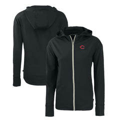 MLB Cincinnati Reds Cutter & Buck Women's Daybreak Eco Recycled Full-Zip Hoodie