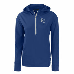 MLB Kansas City Royals Cutter & Buck Women's Daybreak Eco Recycled Half-Zip Hoodie